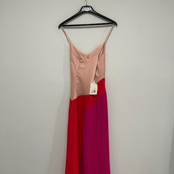 CUSHNIE Women's Combo Blush Cross Back Dress Size 0 - Picture 7 of 9